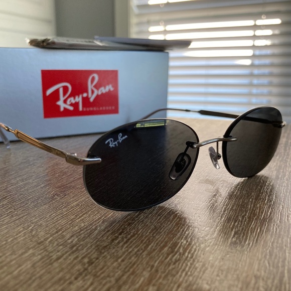 NWT Ray-Ban Rb3767 Oval - Silver/Dark Grey - Picture 1 of 9